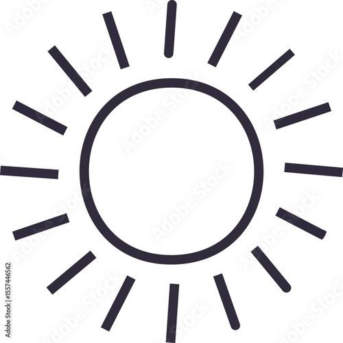 Icône de soleil d’été simple et stylisé