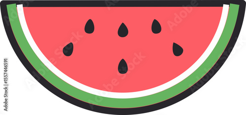 Symbole de fruit d’été stylisé