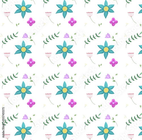 seamless flowers pattern
