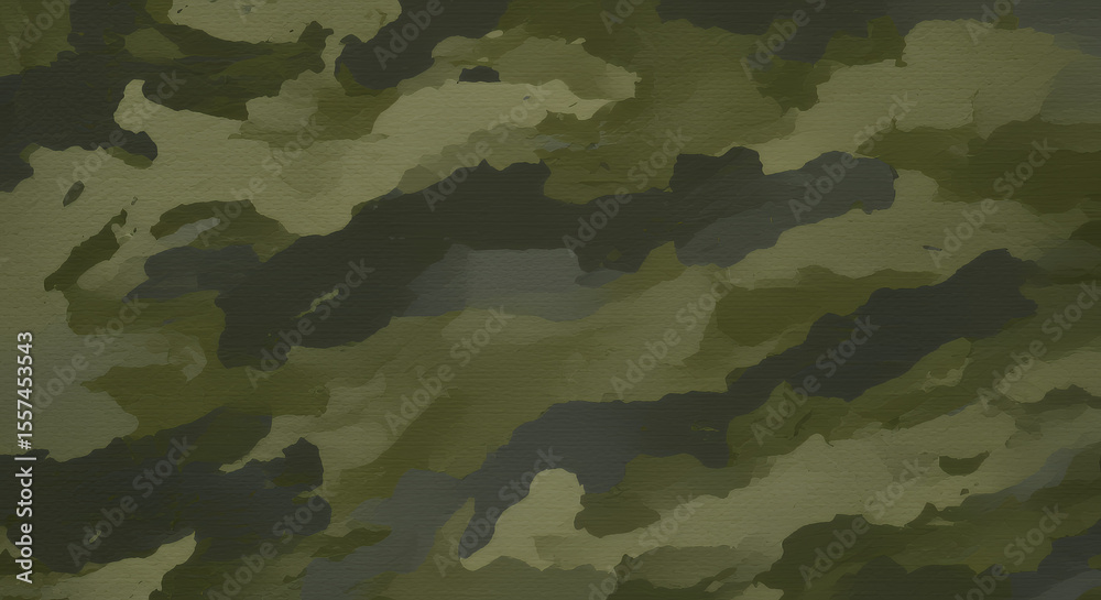 Fototapeta premium Camouflage Pattern Texture in Shades of Green