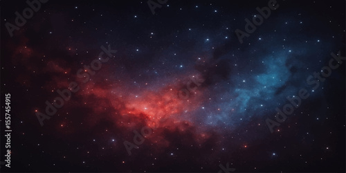 A bright, starry night sky with a vibrant blue galaxy and swirling nebula, perfect for an abstract cosmos illustration