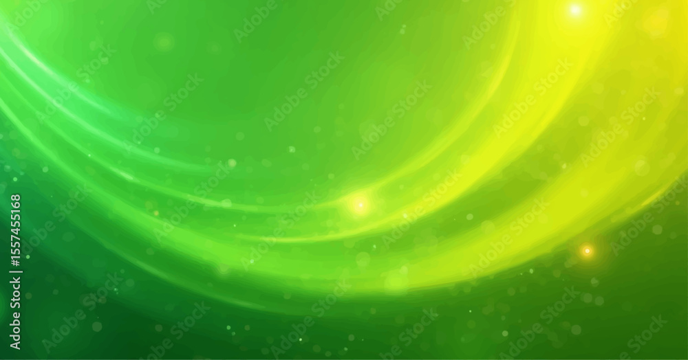 Obraz premium Abstract green, blue, and light particle waves create a bright Christmas winter design with glowing star patterns