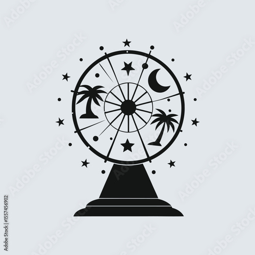 vector illustration of a compass