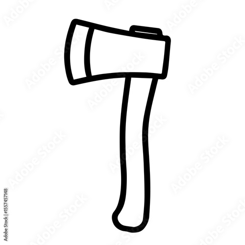 ax line icon vector on white background 
Vector gun icon on white background