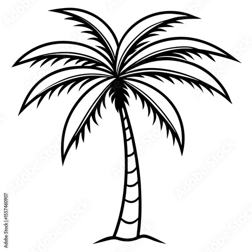 Tropical Palm Art Vector