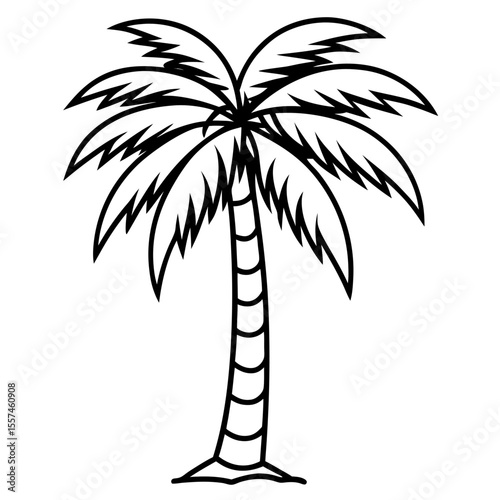 Tropical Palm Art Vector