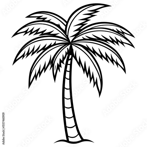 Tropical Palm Art Vector