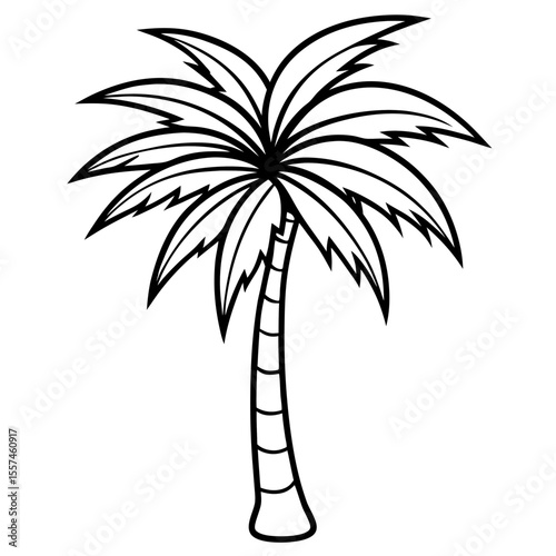 Tropical Palm Art Vector