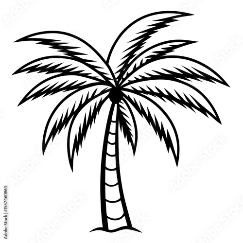 Tropical Palm Art Vector
