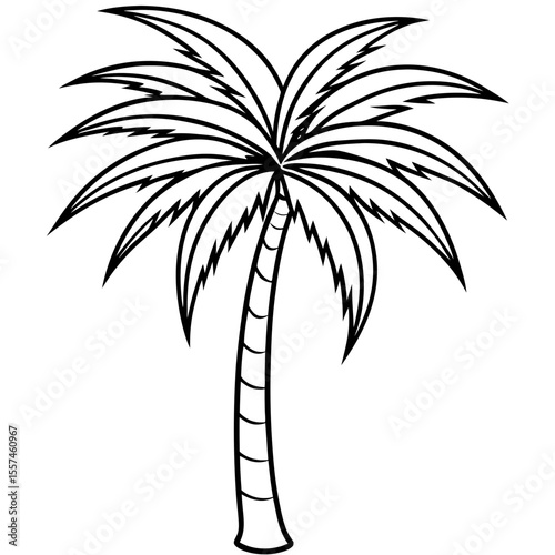 Tropical Palm Art Vector