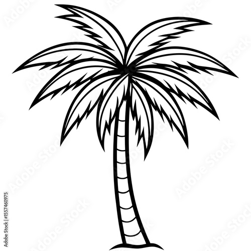 Tropical Palm Art Vector