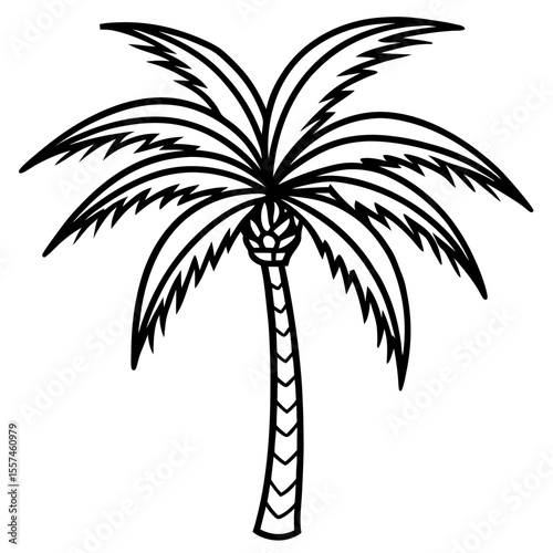 Tropical Palm Art Vector