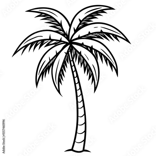 Tropical Palm Art Vector