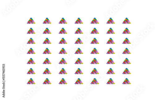 abstract geometric shapes Seamless Pattern of Colorful Triangular Mosaic