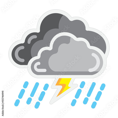 weather cloud Storm forecast icon