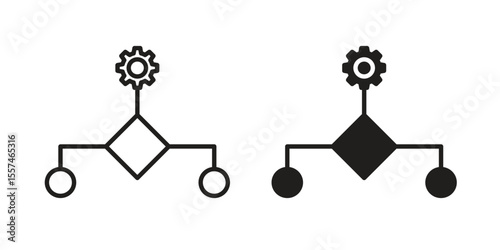 Workflow icon Vector simple flat graphic illustration.