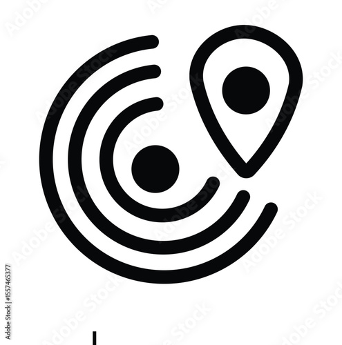 Radar line icon    