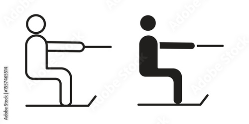 Wakeboarding icon Vector simple flat graphic illustration.