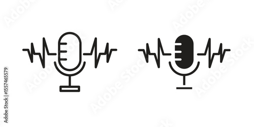 Voice recognition icon Vector simple flat graphic illustration.