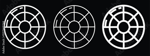 Radar line icon    