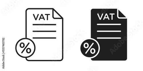 Value added tax VAT icon Vector simple flat graphic illustration.