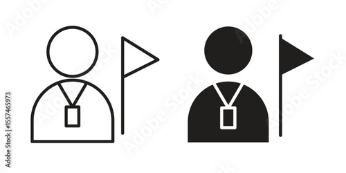 Tourist Guide icon Vector simple flat graphic illustration.