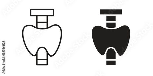 Thyroid icon Vector simple flat graphic illustration.