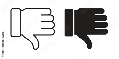 Thumb down icon Vector simple flat graphic illustration.