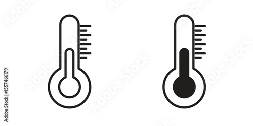 Thermometer icon Vector simple flat graphic illustration.