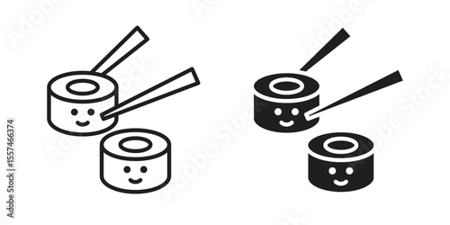 Sushi icon vector, Symbol, logo illustrations