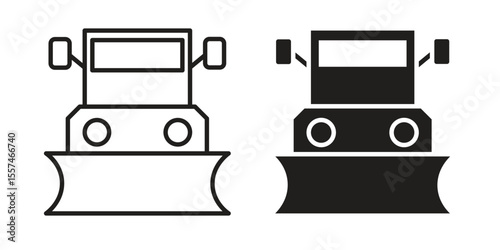 Snowplow icon vector, Symbol, logo illustrations