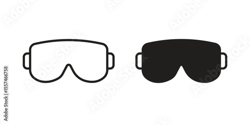 Snow Goggle icon Vector simple flat graphic illustration.