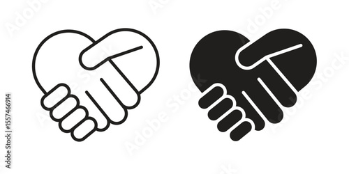 Shake hands icon Vector simple flat graphic illustration.