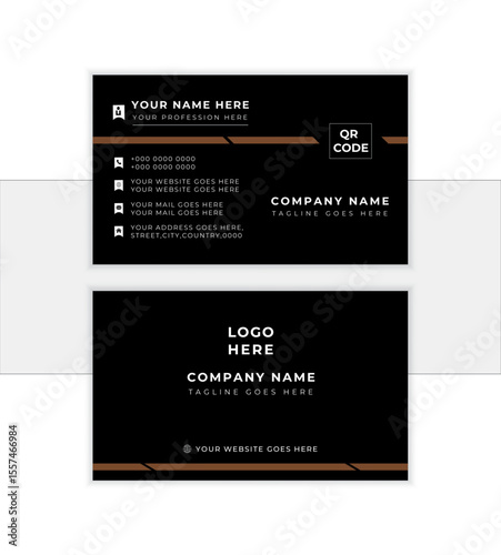 modern business card print templates. Personal visiting card with company logo. Vector illustration. Stationery design with simple modern luxury elegant abstract pattern background
             
