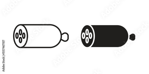 Salami icon Vector simple flat graphic illustration.