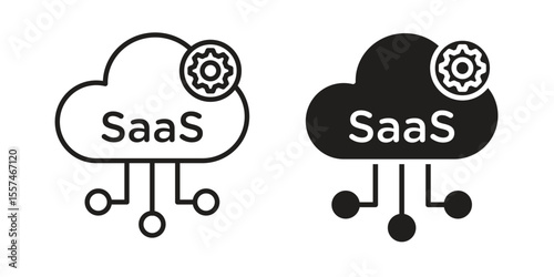 SaaS icon vector, Symbol, logo illustrations