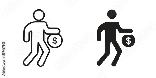 Retirement icon Vector simple flat graphic illustration.