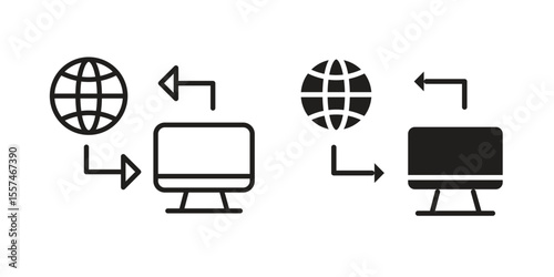 Remote Access icon Vector simple flat graphic illustration.