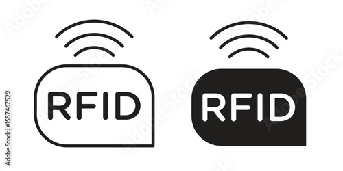 RFID icon Vector simple flat graphic illustration.