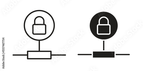 Private network icon Vector simple flat graphic illustration.