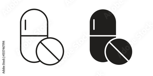 Pills icon Vector simple flat graphic illustration.