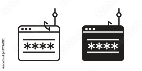 Password phishing icon Vector simple flat graphic illustration.
