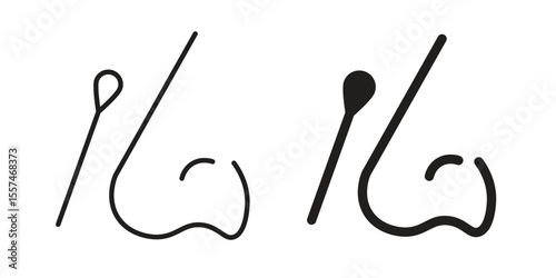 Nasal swab icon Vector simple flat graphic illustration.