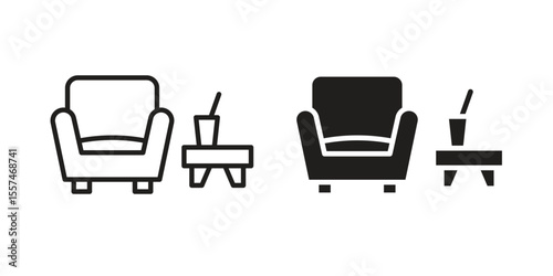 Lounge icon Vector simple flat graphic illustration.