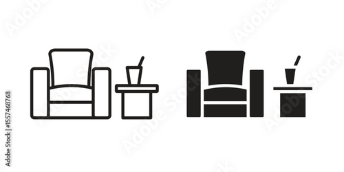 Lounge icon Vector simple flat graphic illustration.