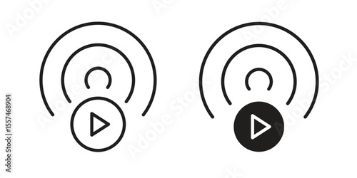 Livestream icon Vector simple flat graphic illustration.