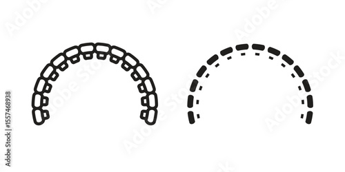 Lingual braces icon Vector simple flat graphic illustration.