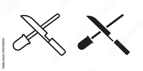 Knife sharpener icon Vector simple flat graphic illustration.