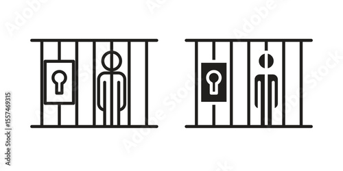 Jail icon Vector simple flat graphic illustration.