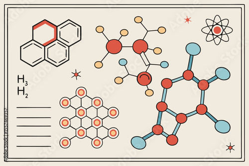 -molecular-structure-grid-vector-set--scientific-i